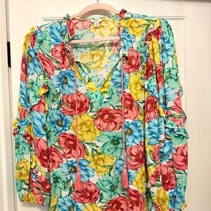 Floral Multicolor Women's Top